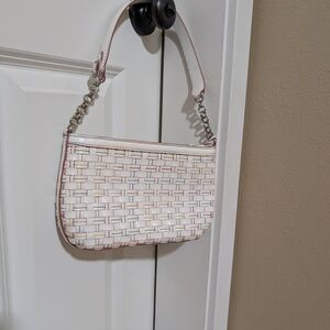 Elliott Lucca white woven purse